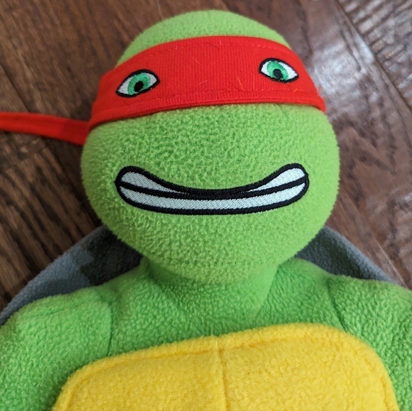 Plush Teenage Mutant Ninja Turtles TMNT XL Raphael TURTLE 28" long - Picture 5 of 6